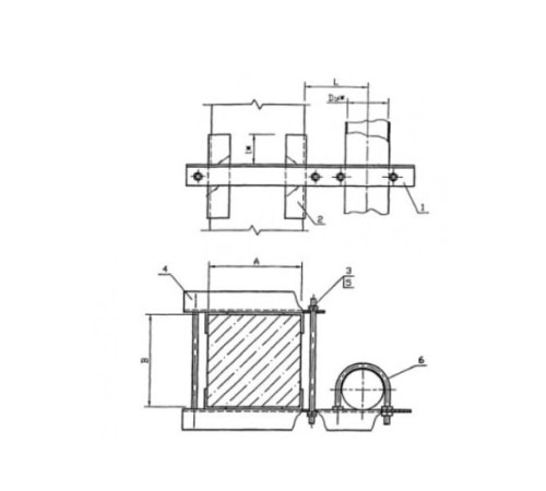 Крепления трубопроводов к железобетонным балкам в Пинске