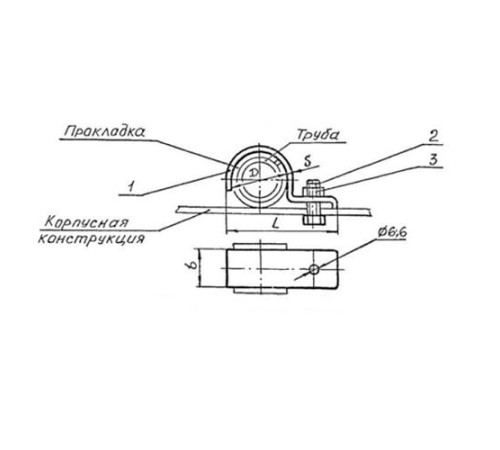 Подвески судовых трубопроводов Тип 6 в Пинске