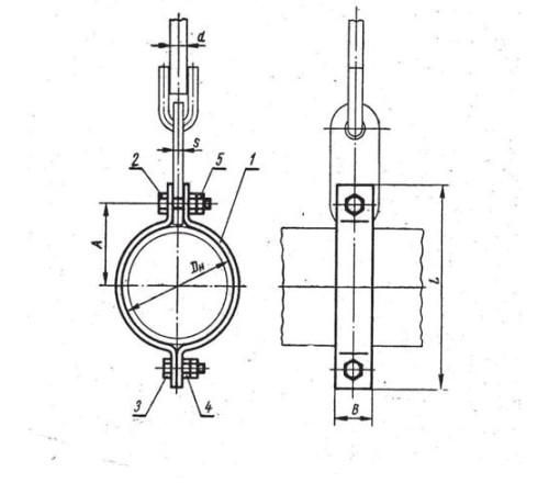 Хомуты укороченные горизонтальных трубопроводов в Пинске