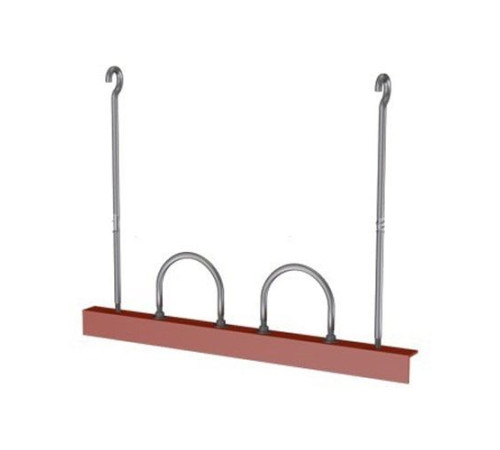 Подвески двух труб на опорном уголке в Пинске