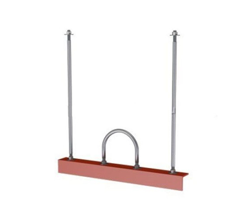 Подвески одной трубы на опорном уголке в Пинске