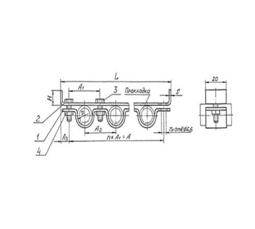 Подвески судовых трубопроводов Тип 7 в Пинске