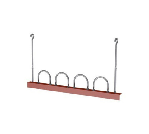 Подвески четырех труб на опорном уголке в Пинске