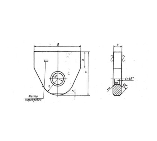 Проушины подвесок стальных трубопроводов в Пинске