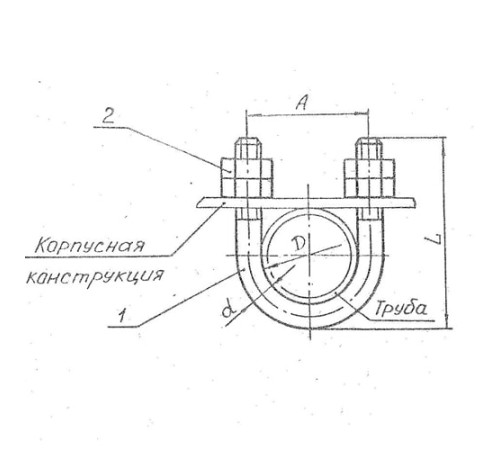 Подвески судовых трубопроводов Тип 8 в Пинске