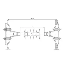 Распорки межфазные изолирующие типа РМИ на напряжение 10-35 кВ конструкция 2