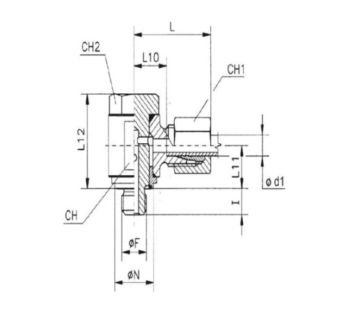 Угольники Banjo с уплотнительным кольцом TN111GG M в Пинске
