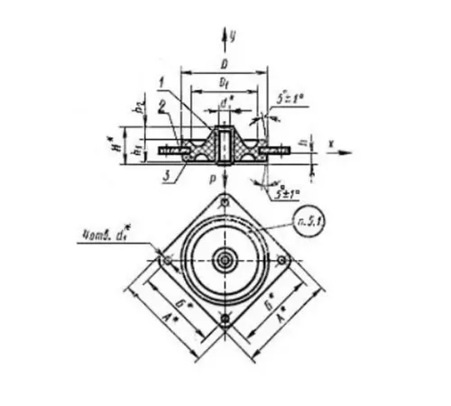 Амортизаторы приборные резинометаллические пластинчатые в Пинске