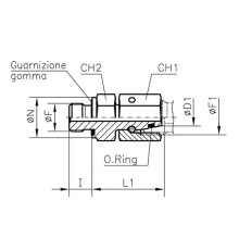 Штуцер ввертный с уплотнением (ш-г) Гайка- штифтованная TN426 M