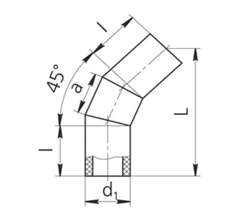 Оболочки на теплоизоляционные отводы 45° в Пинске