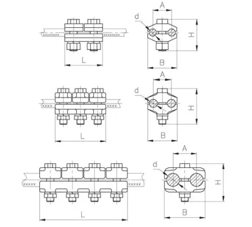 Плашечные зажимы типа ПА для ЛЭП в Пинске