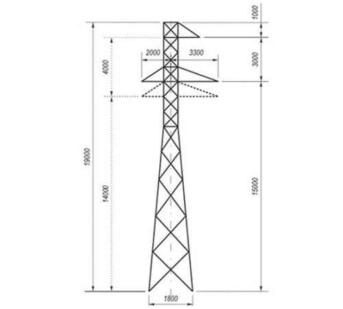 Переходные опоры ЛЭП в Пинске и Беларуси