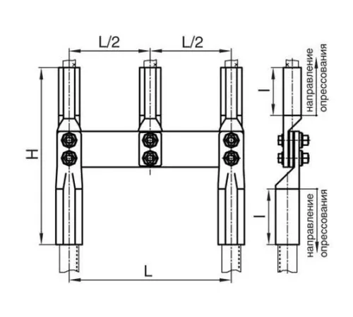 Переходные зажимы ППР для ЛЭП в Пинске и Беларуси
