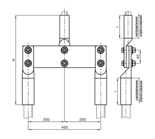Переходные зажимы ППТ для ЛЭП в Пинске и Беларуси