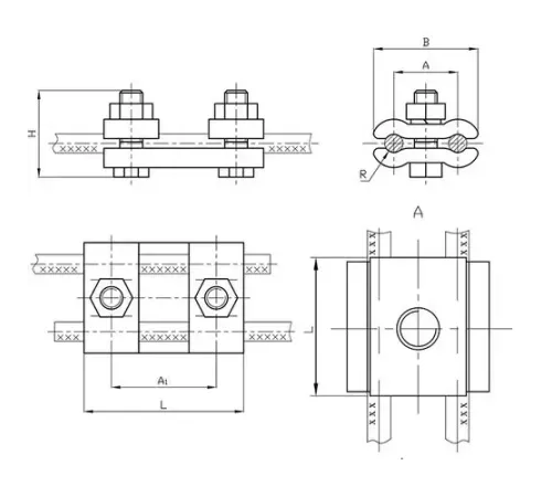 Плашечные зажимы типа ПС для ЛЭП в Пинске