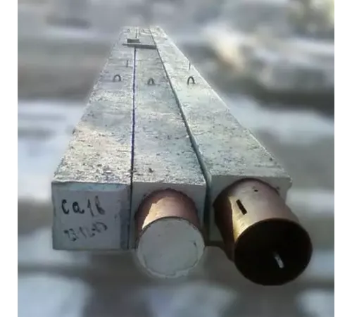 Сваи квадратного сечения с круглой полостью в Пинске