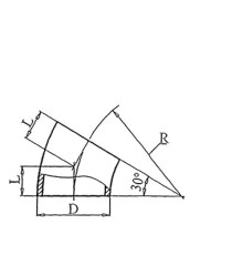 Теплоизоляционные отводы 30 градусов
