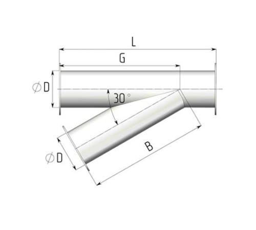 Титановые неравнопроходные косые тройники в Пинске