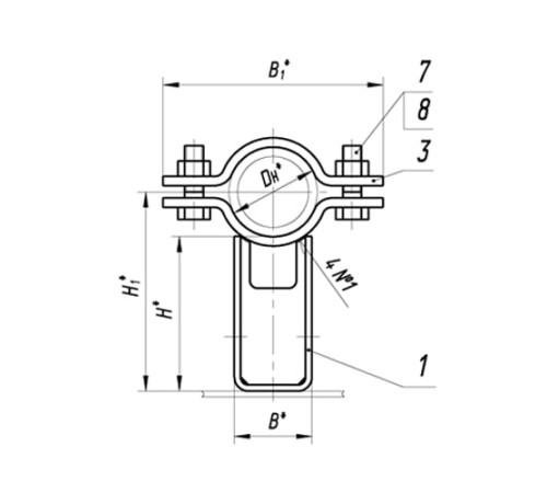 Опоры ТПР.05.11(4).00.000 в Пинске для трубопроводов