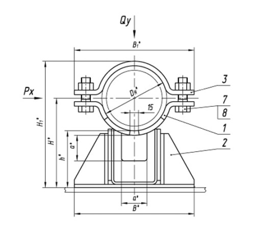 Опоры ТПР.08.38.00.000 в Пинске для трубопроводов
