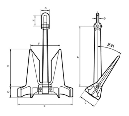 Якоря HHP для судостроения в Пинске