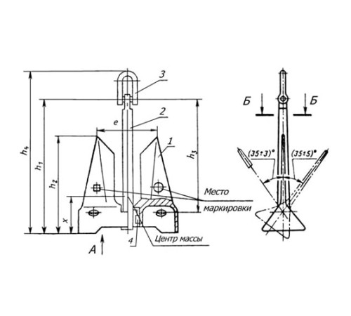 Якоря повышенной держащей силы в Пинске для судостроения