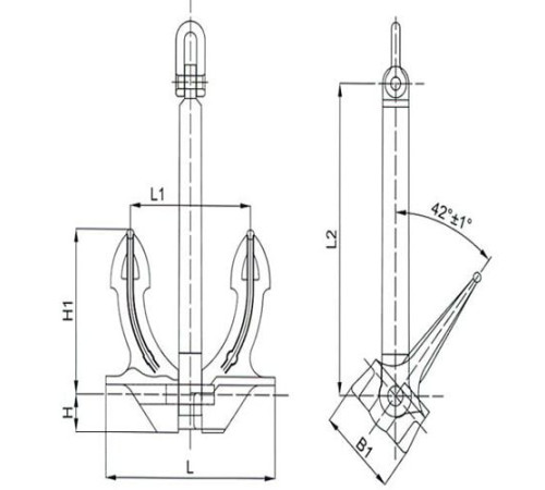 U.S.N бесштоковые якоря в Пинске с доставкой